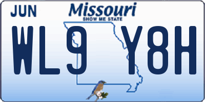 MO license plate WL9Y8H