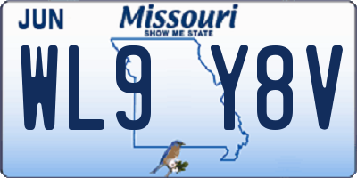 MO license plate WL9Y8V