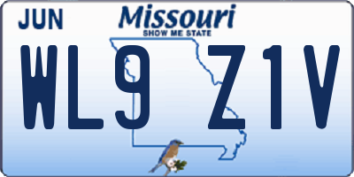 MO license plate WL9Z1V