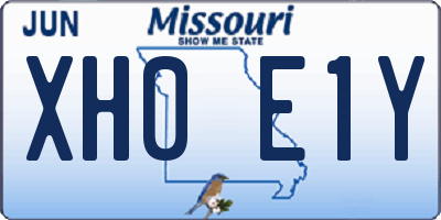 MO license plate XH0E1Y
