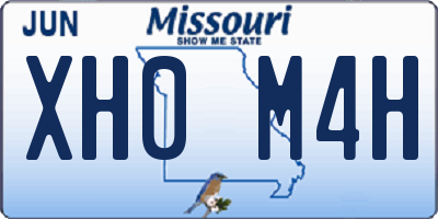 MO license plate XH0M4H