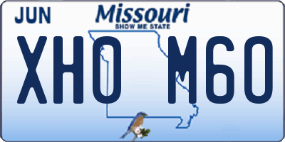 MO license plate XH0M6O