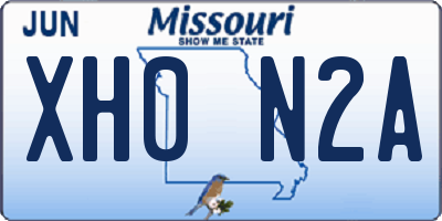 MO license plate XH0N2A