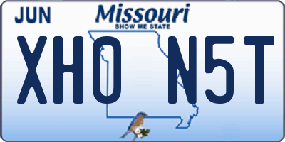 MO license plate XH0N5T