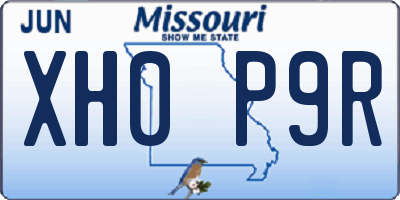 MO license plate XH0P9R
