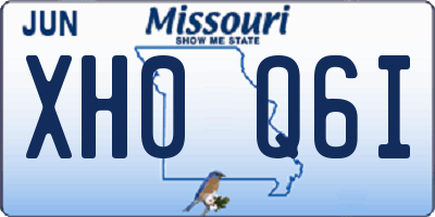 MO license plate XH0Q6I