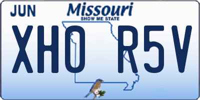MO license plate XH0R5V