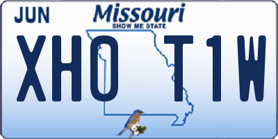 MO license plate XH0T1W