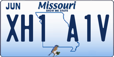 MO license plate XH1A1V