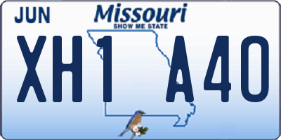 MO license plate XH1A4O