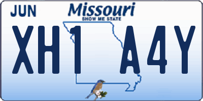 MO license plate XH1A4Y
