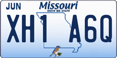 MO license plate XH1A6Q