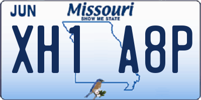 MO license plate XH1A8P