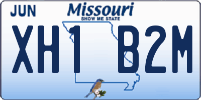MO license plate XH1B2M