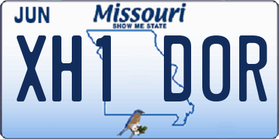 MO license plate XH1D0R