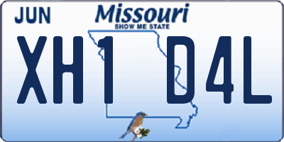MO license plate XH1D4L