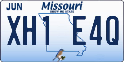 MO license plate XH1E4Q
