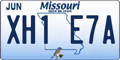 MO license plate XH1E7A