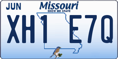 MO license plate XH1E7Q