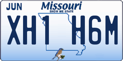 MO license plate XH1H6M