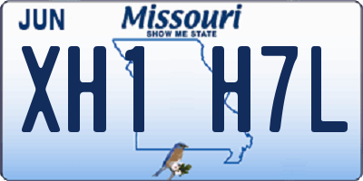 MO license plate XH1H7L