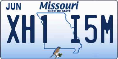 MO license plate XH1I5M