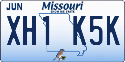 MO license plate XH1K5K