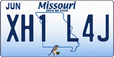 MO license plate XH1L4J