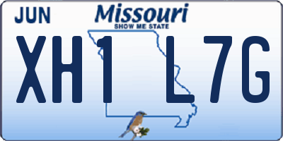 MO license plate XH1L7G