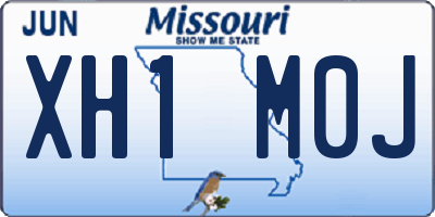 MO license plate XH1M0J
