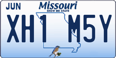 MO license plate XH1M5Y