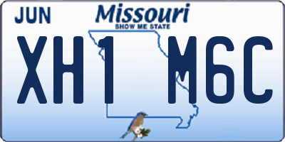 MO license plate XH1M6C