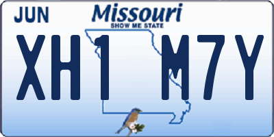 MO license plate XH1M7Y