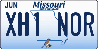 MO license plate XH1N0R