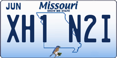 MO license plate XH1N2I