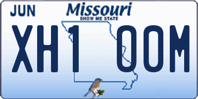 MO license plate XH1O0M