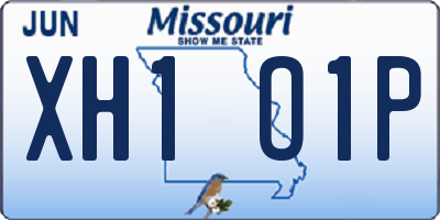 MO license plate XH1O1P