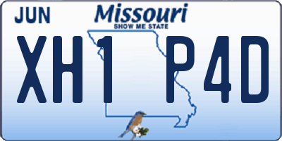MO license plate XH1P4D