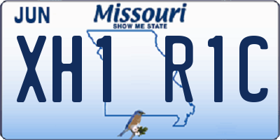 MO license plate XH1R1C