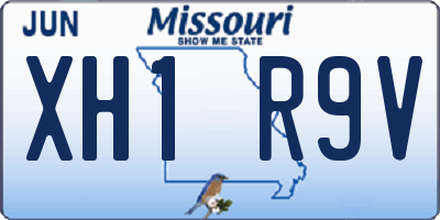 MO license plate XH1R9V