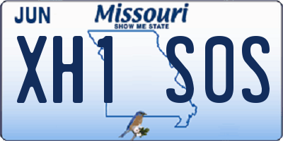 MO license plate XH1S0S