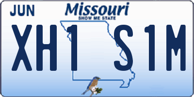 MO license plate XH1S1M