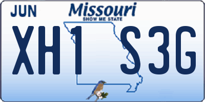 MO license plate XH1S3G