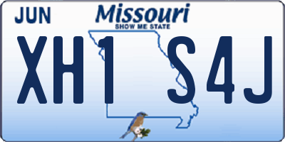 MO license plate XH1S4J