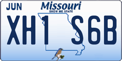MO license plate XH1S6B