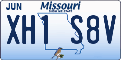 MO license plate XH1S8V