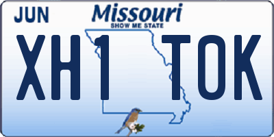 MO license plate XH1T0K