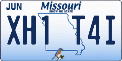 MO license plate XH1T4I