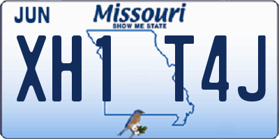 MO license plate XH1T4J