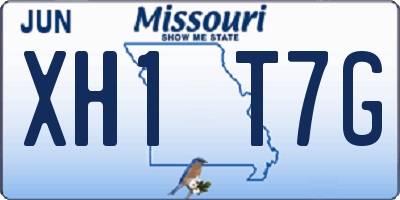 MO license plate XH1T7G